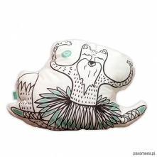 Wielka poducha Lis Baletnik ok.80x70 cm