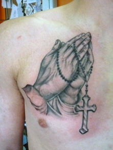 praying hands tattoo