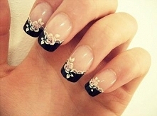 wzorki różyczki nails