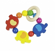 Grzechotka , zabawka dla niemowlaka, gryzak, słonik kolory-marzen.pl