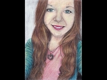 [A3],kredkami.
 Portret koleżanki, zrobiony w czasie ferii. ;D Co o tym myślicie ?