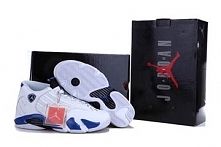 NBA Kicks Retro 14 Nike Jordan with Blue and White Color