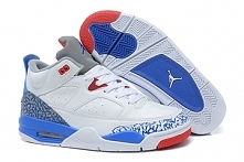 Nike Basketball Shoes Son of Mars Low Cement Jordans White True Blue Fire Red Cement Grey-Release