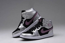 Air Jordan 1 Phat Female Shoes Color: Black/Silver-Berry