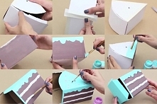 Pudełeczko w kształcie kawałka tortu