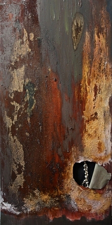 akryl, żywice, biżuteria na płónie. 
Sprzedany