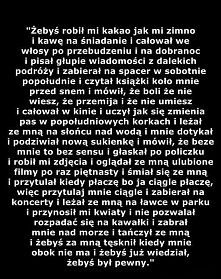 żebyś...