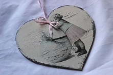 zawieszka serduszko z wielkanocnym motywem WeruszkArt.pl