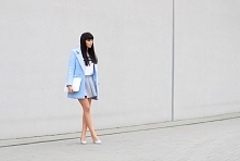 BABY BLUE COAT & GUN BAG