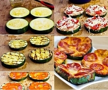 mini pizza ze spodem z cukinii