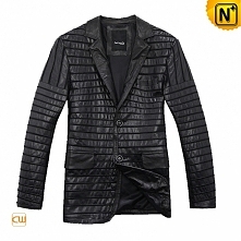 Mens Leather Blazer Quilted Leather Jacket CW866830