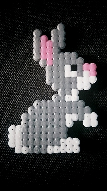 Zajączek wielkanocny z beadsów (dostępny na mojej stronie na fb)