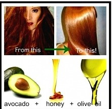 awokado + miód + oliwa z ol...