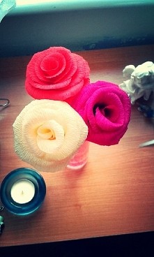 własnoręcznie zrobione kwiatki. Co sądzicie?