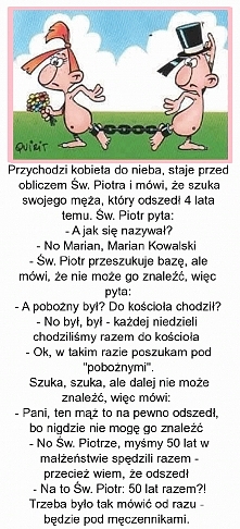Mąż męczennik :P Bo tak na GÓRZE wszystko wiedzą...