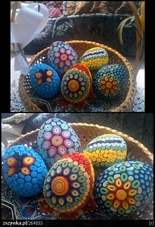 pisanki z pociętego kolorow...