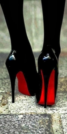 black and red high heels