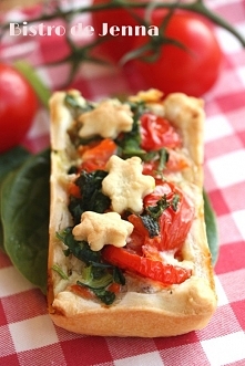 Tartelette coeur d’artichauts, truite fumé et épinard