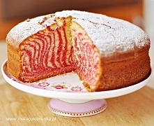 Ciasto zebra kolorowa. Przepis po kliknięciu w zdjęcie.