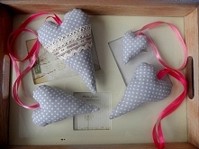 Zawieszki serduszka , chętnie takie uszyję :D