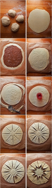 Drożdżowa gwiazda z nutellą...