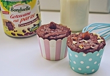 Muffinki musli z kremem czekoladowym z czerwonej fasoli