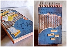 Ręcznie ozdobiony Notes A6 (105x148mm), metodą scrapbooking'u. 
Kontakt: ad.mail@wp.pl
Księgi gości, foldery na CD, albumy, kartki okolicznościowe, ramki