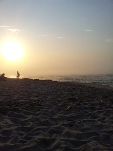 zachod słońca nad morzem