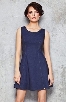 Infinite You M049 sukienka Kobieca sukienka
- wykonana z materiału imitującego jeans