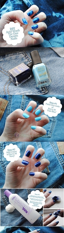 ORYGINALNY WZÓR MANICURE DZIĘKI SPRYTNEMU UŻYCIU ZMYWACZA :D
Świetny pomysł na ciekawy wzorek...