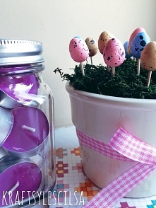 Wielkanocne dekoracje DIY na kraftsylescilsa.blogspot.com