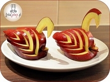 Łabędź z jabłka – dekoracja