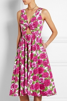 MICHAEL KORS
Cutout floral-print cotton-poplin midi dress
