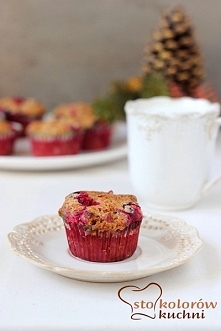 piernikowe muffiny z żurawiną