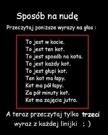 sposób na nudę : )