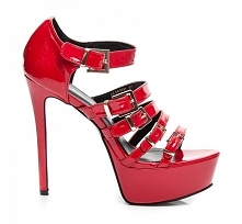 CZERWONE SANDAŁY NA OBCASIE - gladiatorki, styloweobcasy.pl -sklep z butami