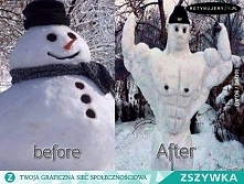 bardzo motywujący bałwanek ...