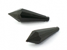 Koraliki Akrylowe Szlifowane Łezki Czarny