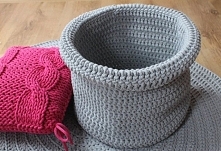 Koszyczek na drobiazgi w modnym szarym kolorze :)