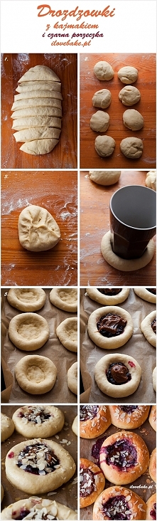 Drożdżówki z kajmakiem i czarną porzeczką – przepis krok po kroku ilovebake.pl