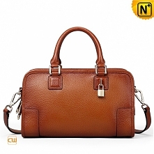 Cwmalls Womens Brown Tote Bag Leather Satchel CW255123