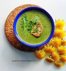 Zupa ze szpinaku i mniszka ...