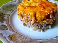 Zapiekanka rybna z ryżem