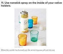 Nonstick spray for volive holders