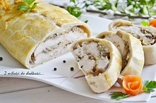 Kurczak w cieście francuskim
      Na specjalne okazje lubię przygotować coś wyjątkowego, ale koniecznie smacznego:) Dlatego jako danie główne często serwuję kurczaka z pieczark...