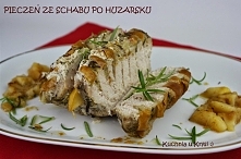 Schab pieczony z jabłkami i...