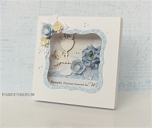 Ręcznie robiona pamiątka Pierwszej Komunii Świętej - kartka w pudełku.