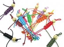 Brelok Zawieszka Ludzik Do Telefonu Kluczy Torebki Mix Kolorów 10cm 24szt