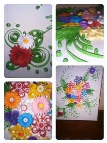 Obrazek bukiet - quilling