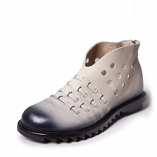 Cwmalls Womens Slip-on Leather Flat Shoes CW305018